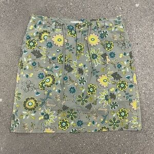 Vintage Green Floral Pattern Skort by Christopher & Banks size 6